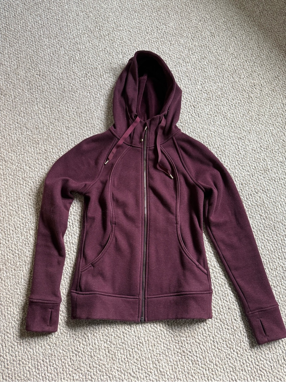 lululemon athletica Zip-Up Hoodie in Deep Plum